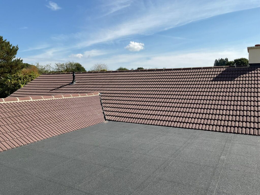 This is a photo of a roof which has just been repaired works carried out by LJ Roofing Priory Vale
