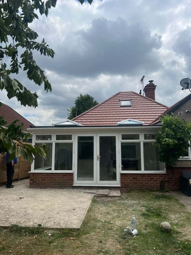 This is a photo of a hipped roof on a bungalow that has just had roof repairs carried out. Works carried out by LJ Roofing Priory Vale